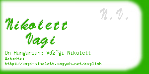 nikolett vagi business card